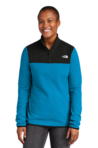 The North Face Women's Glacier 1/4-Zip Fleece NF0A7V4M Hero Blue/ TNF Black