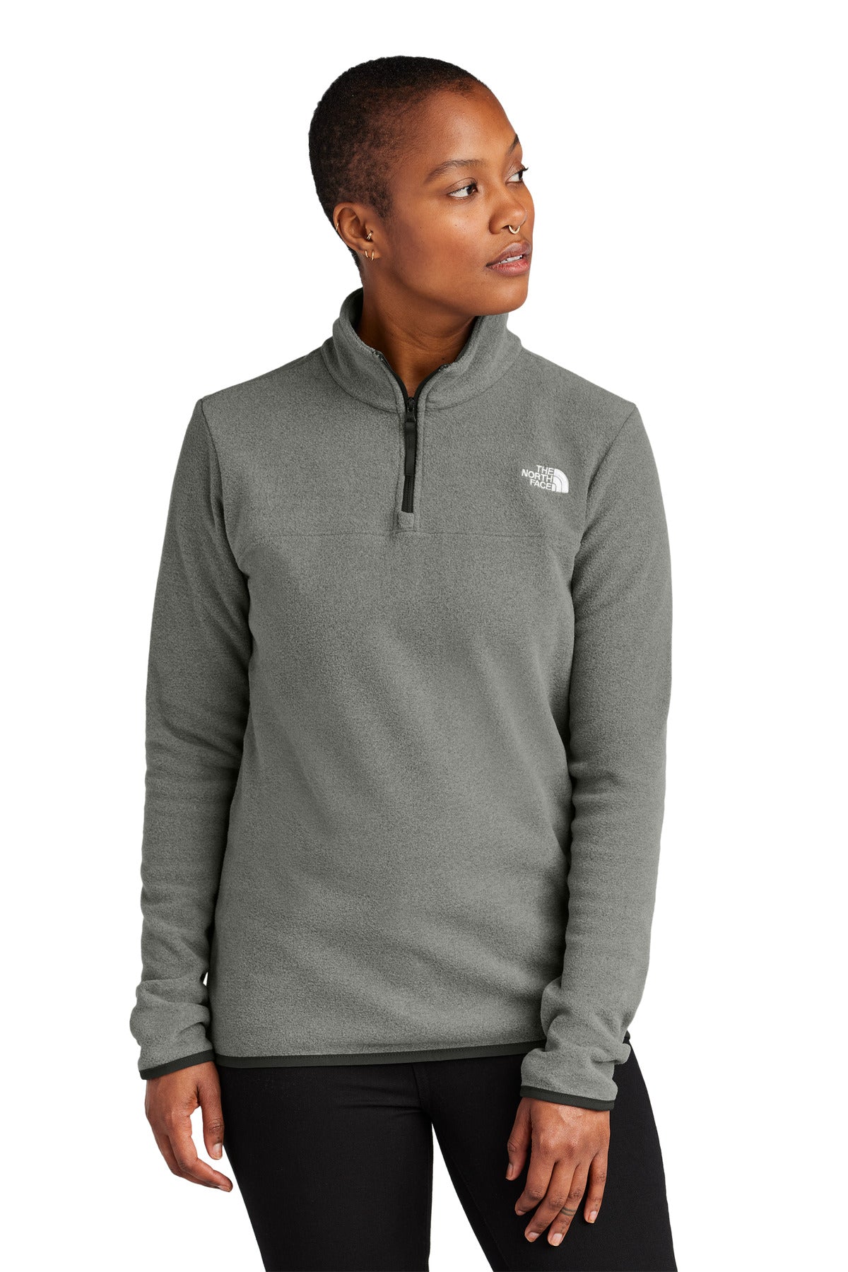 The North Face Women's Glacier 1/4-Zip Fleece NF0A7V4M TNF Medium Grey Heather