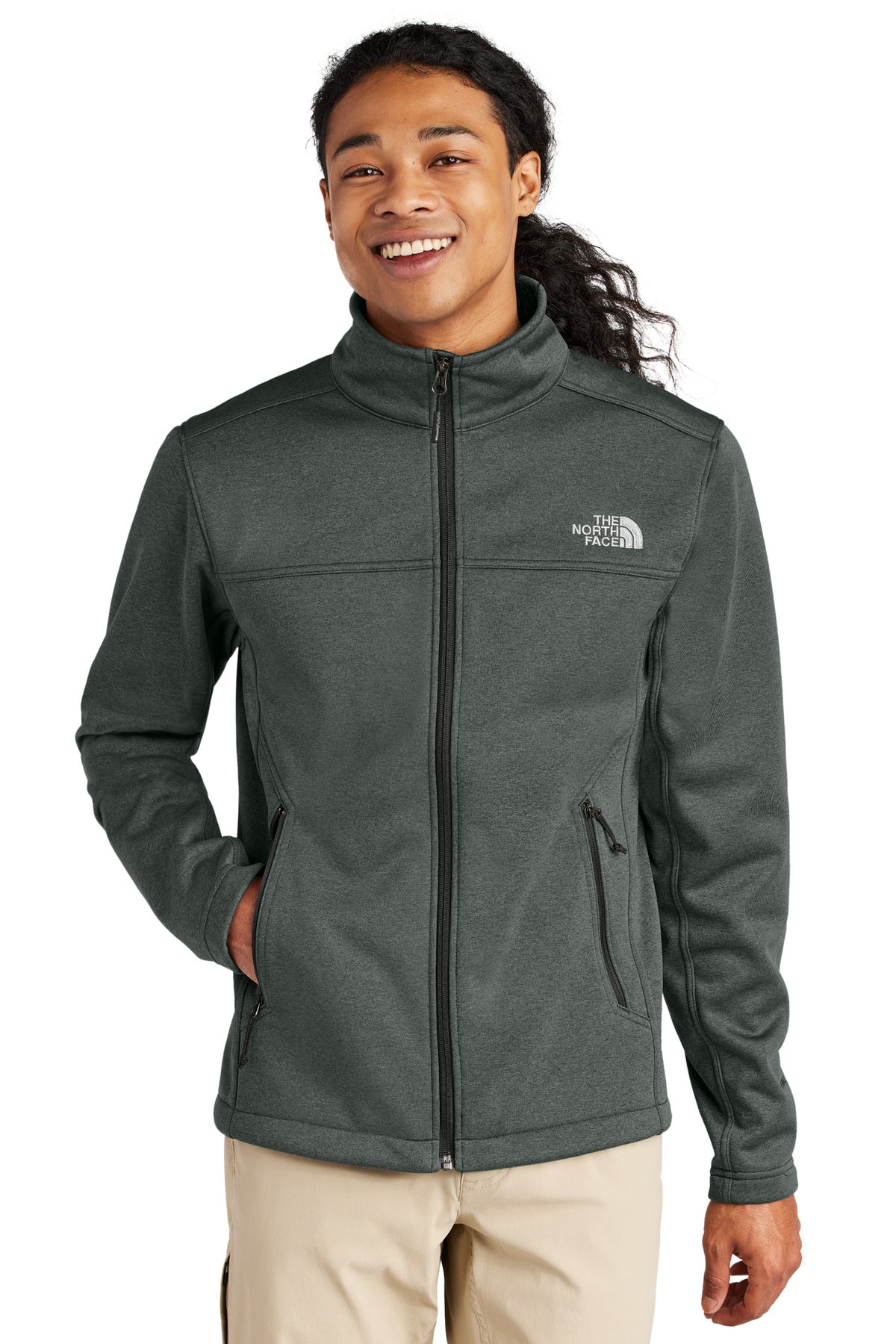 The North Face Chest Logo Ridgewall Soft Shell Jacket NF0A88D5 TNF Dark Grey Heather