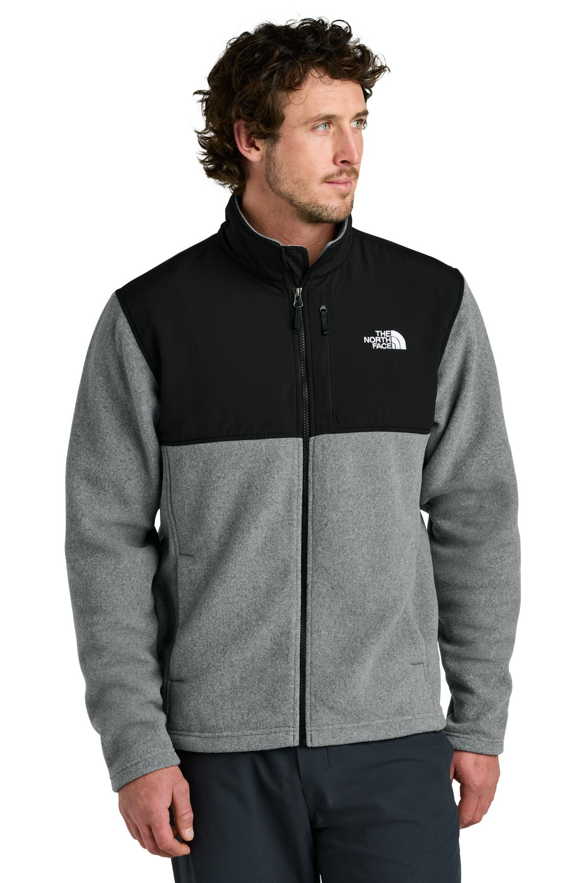 The North Face Highest Peak Full-Zip Fleece Jacket NF0A8BUQ TNF Medium Grey Heather/ TNF Black