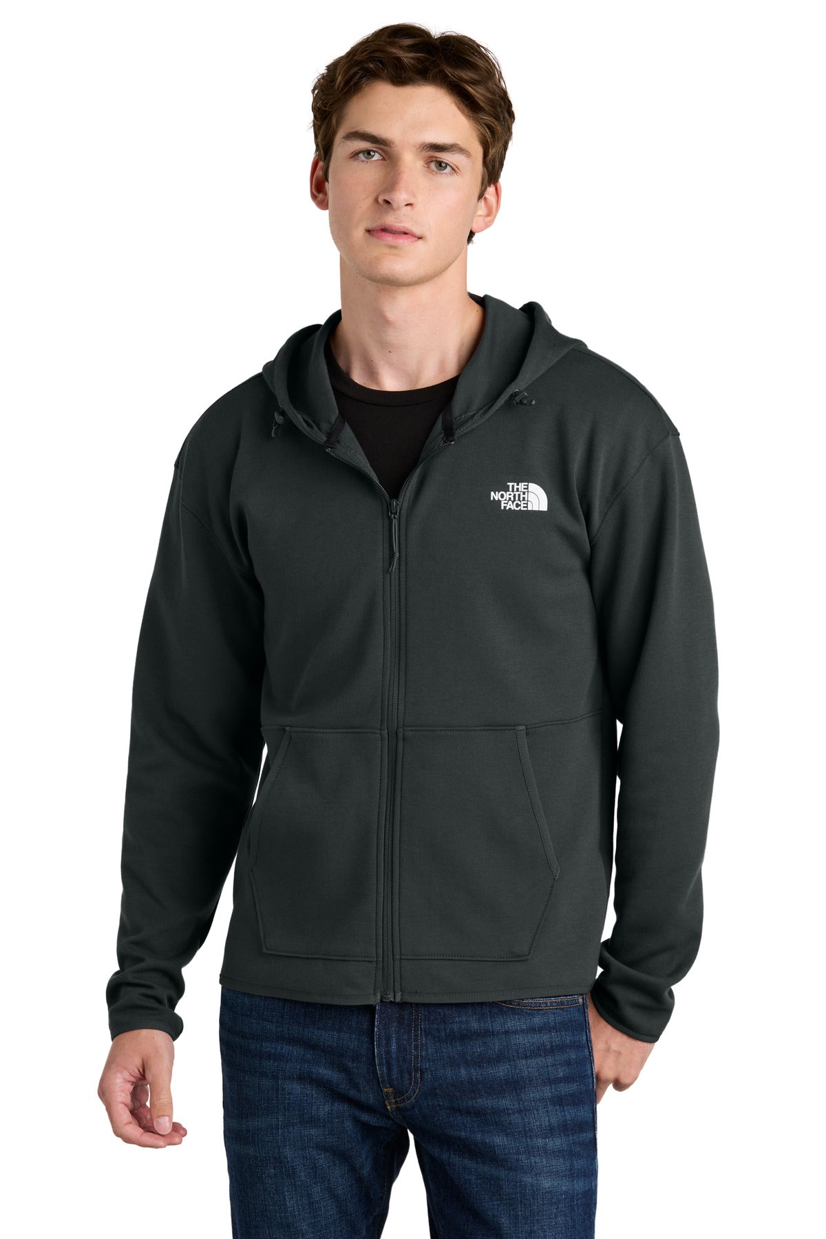 The North Face Double-Knit Full-Zip Hoodie NF0A8BUS Asphalt Grey