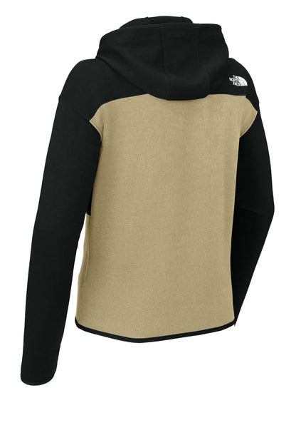 The North Face Women's Double-Knit Full-Zip Hoodie NF0A8BUT Khaki Stone/ TNF Black