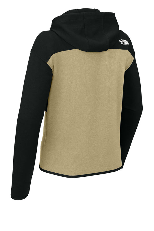 The North Face Women's Double-Knit Full-Zip Hoodie NF0A8BUT Khaki Stone/ TNF Black