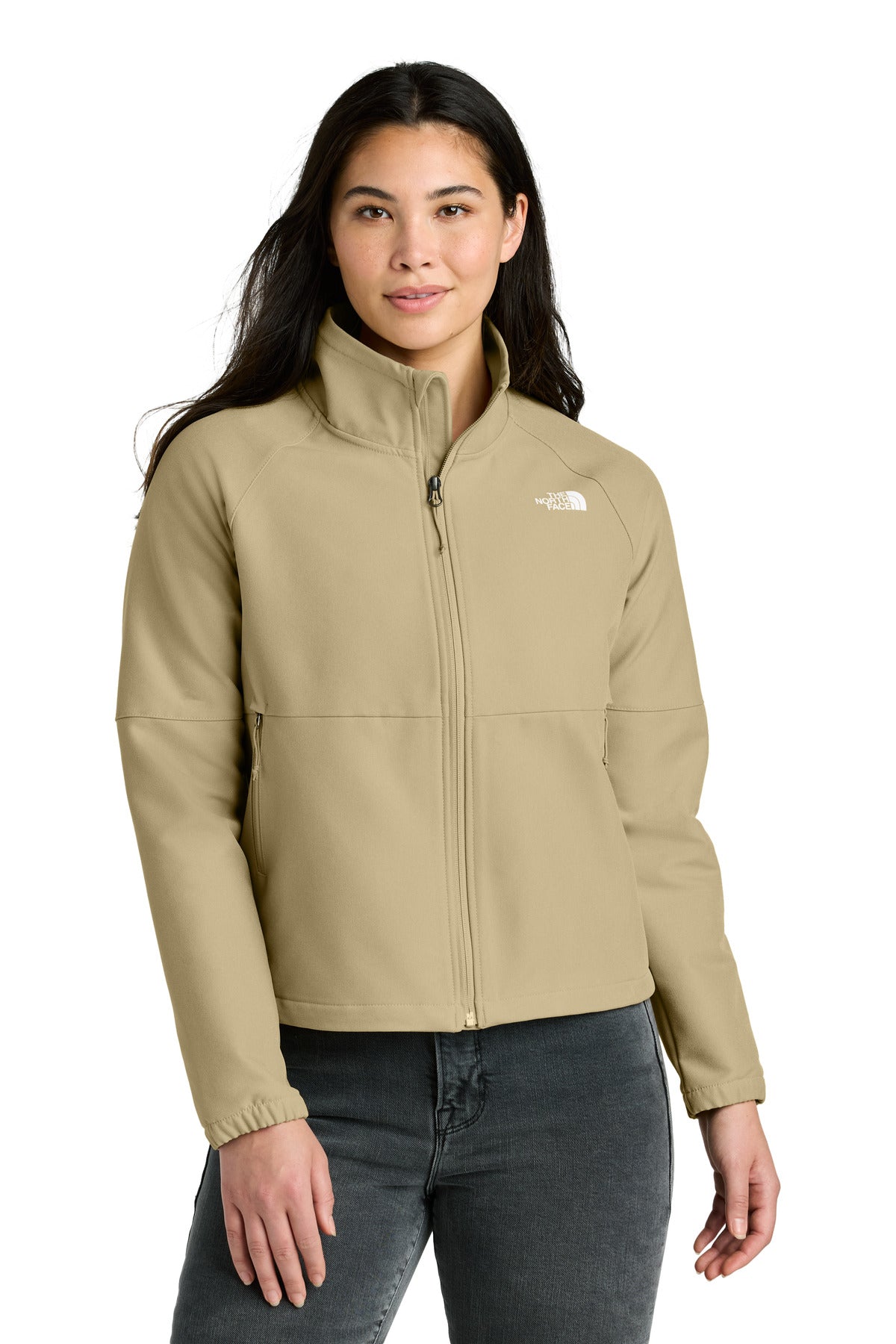 The North Face Women's Barr Lake Soft Shell Jacket NF0A8C5C Khaki Stone Dark Heather