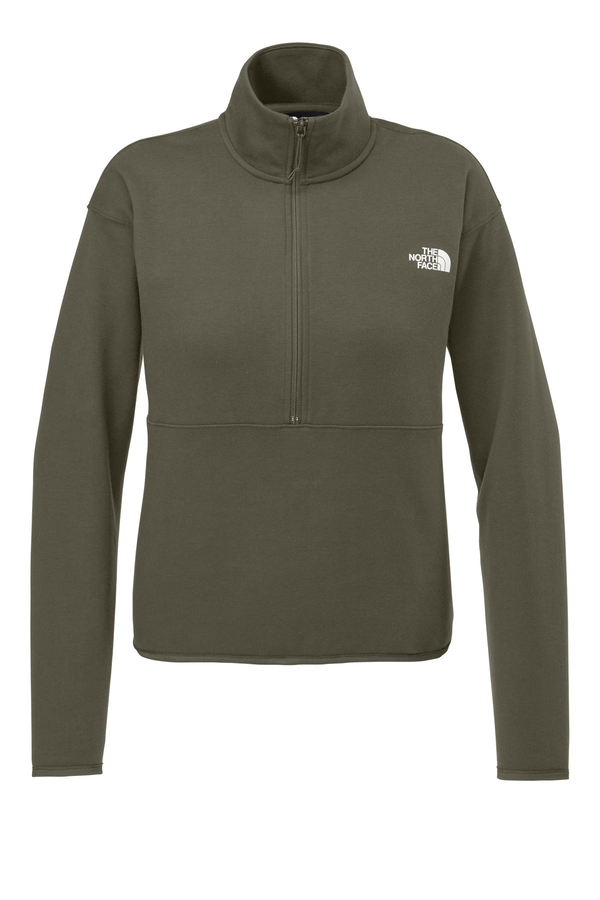 The North Face Women's Double-Knit 1/2-Zip Fleece NF0A8C5H New Taupe Green