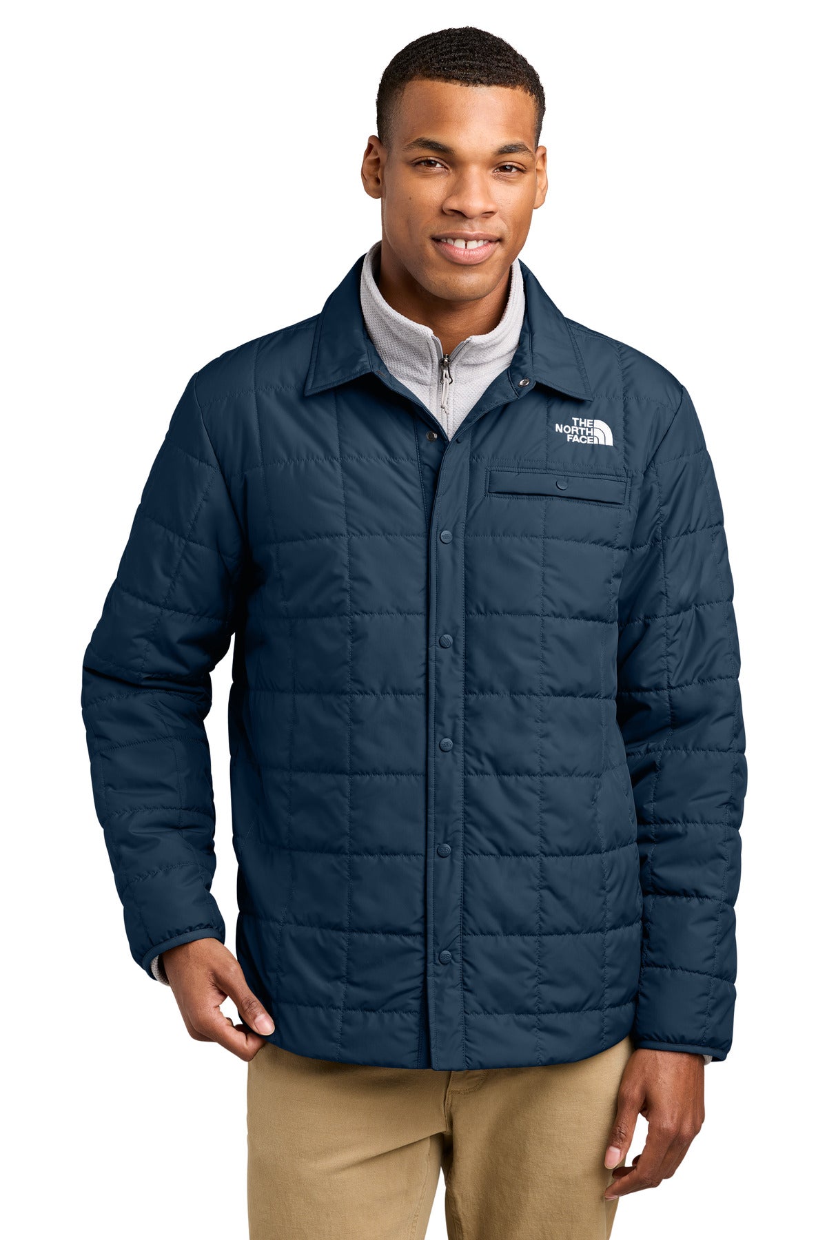 The North Face Iron Drift Quilted Shirt Jacket NF0A8JEX Summit Navy
