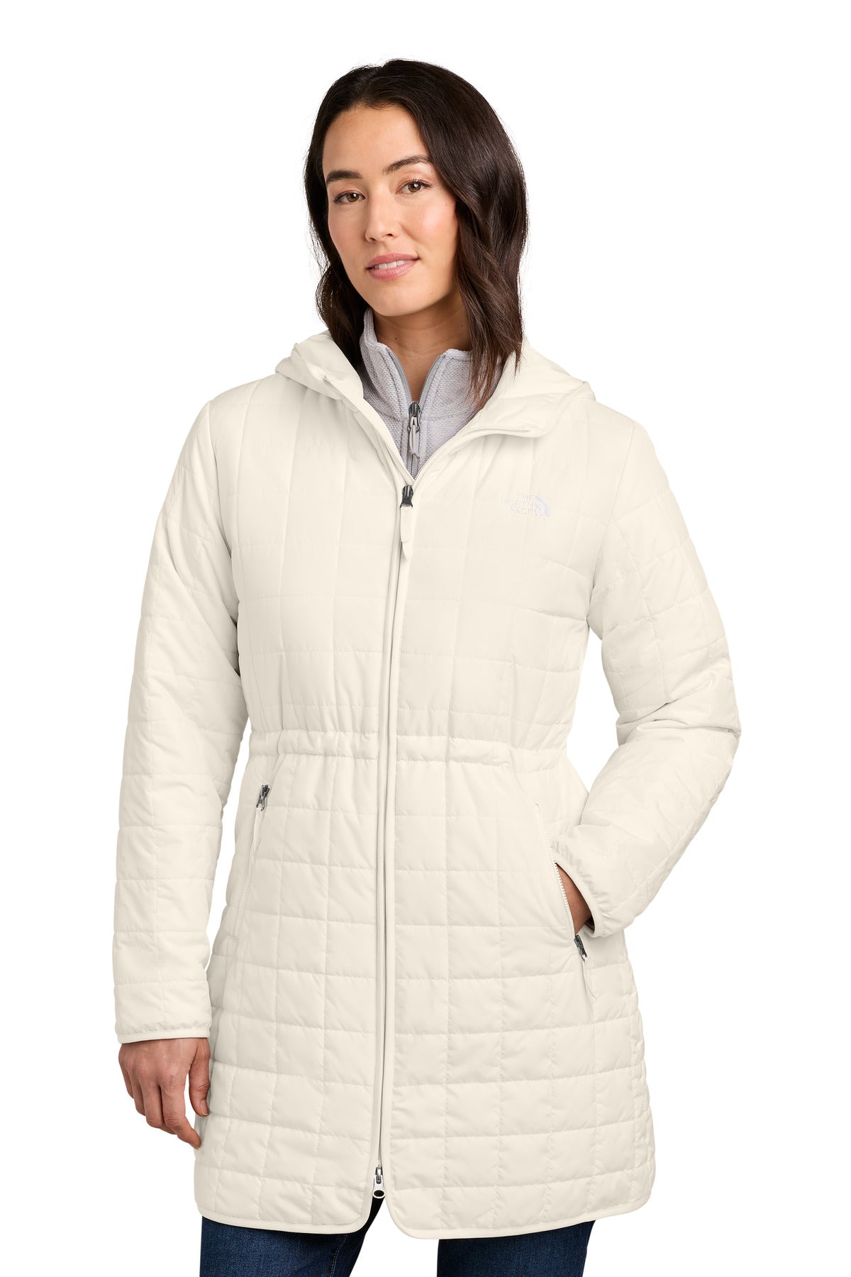 The North Face Women's Iron Drift Quilted Hooded Parka NF0A8JEY White Dune