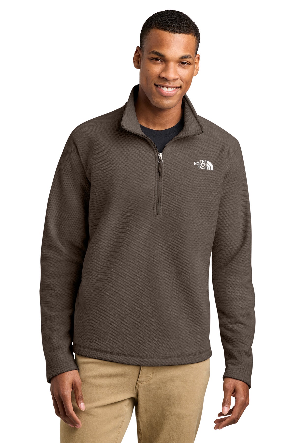 The North Face Textured Pine Grove 1/2-Zip NF0A8JF6 Smokey Brown Heather