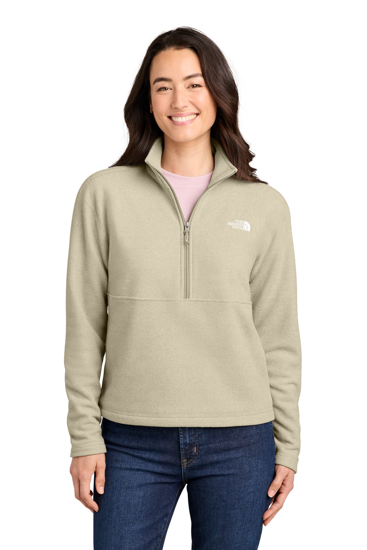 The North Face Women's Textured Pine Grove 1/2-Zip NF0A8JF7 Gravel Heather