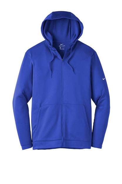 Nike Therma-FIT Full-Zip Fleece Hoodie. NKAH6259 Game Royal
