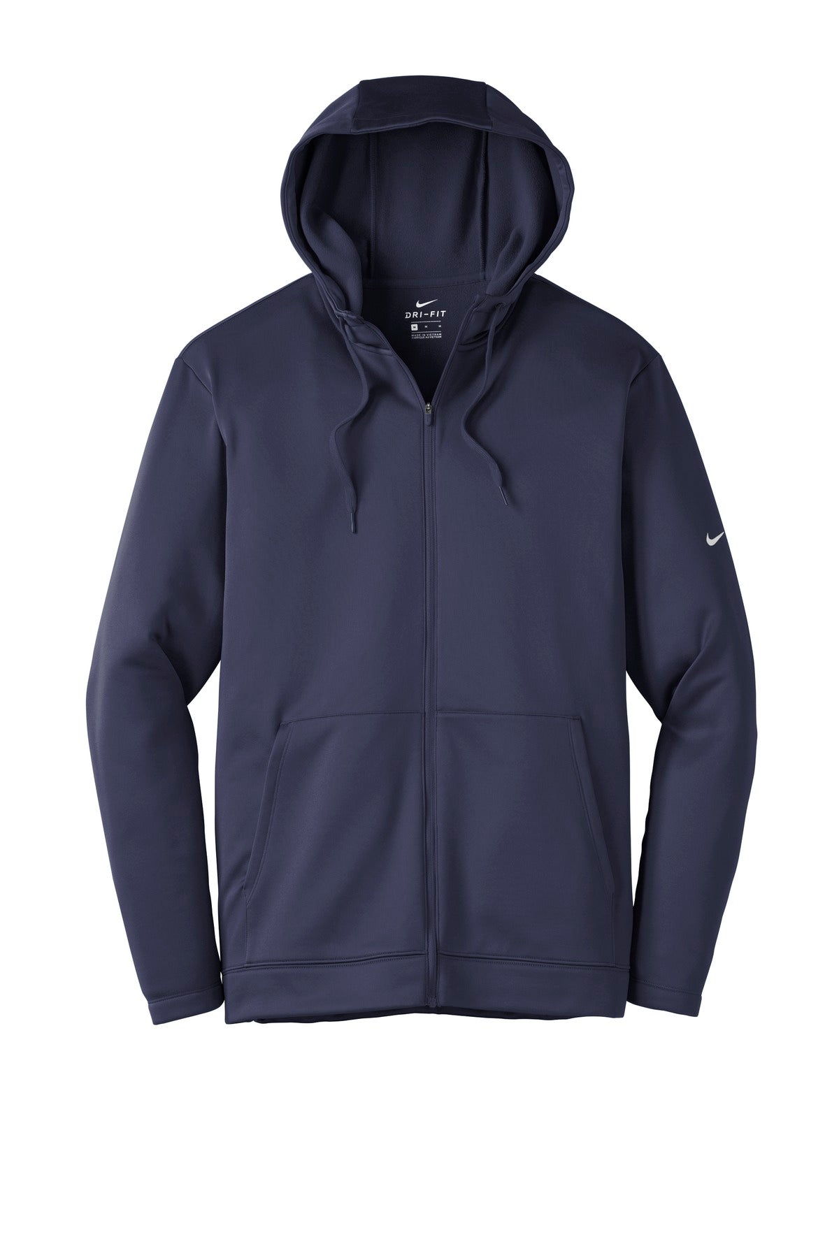 Nike Therma-FIT Full-Zip Fleece Hoodie. NKAH6259 Midnight Navy