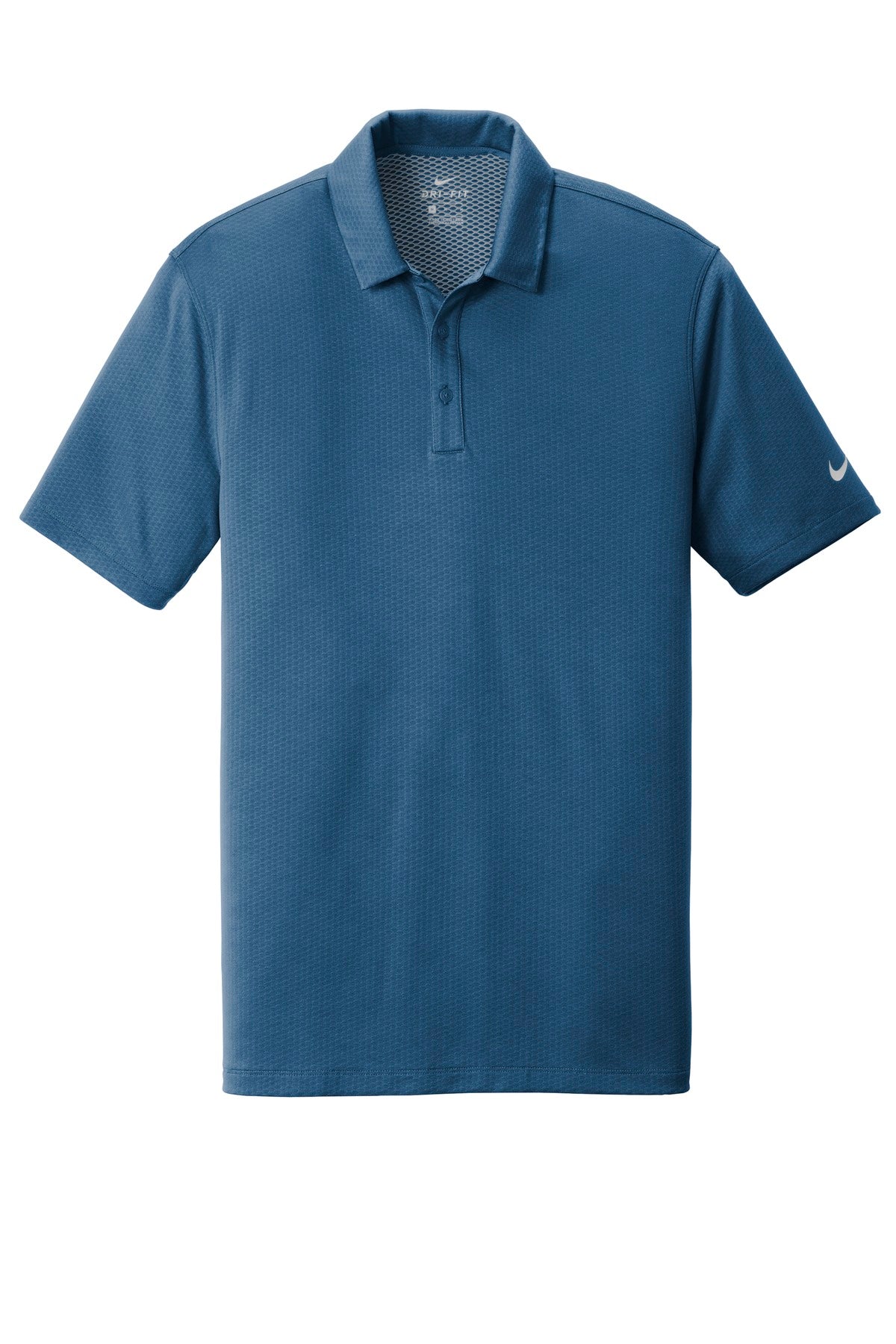 Nike Dri-FIT Hex Textured Polo. NKAH6266 Court Blue