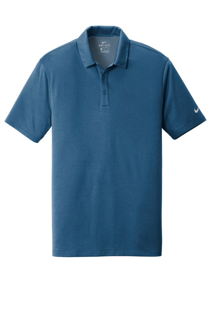 Nike Dri-FIT Hex Textured Polo. NKAH6266 Court Blue