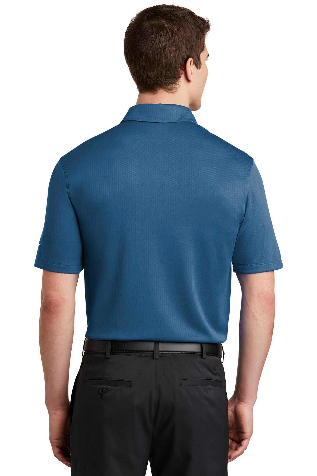 Nike Dri-FIT Hex Textured Polo. NKAH6266 Court Blue