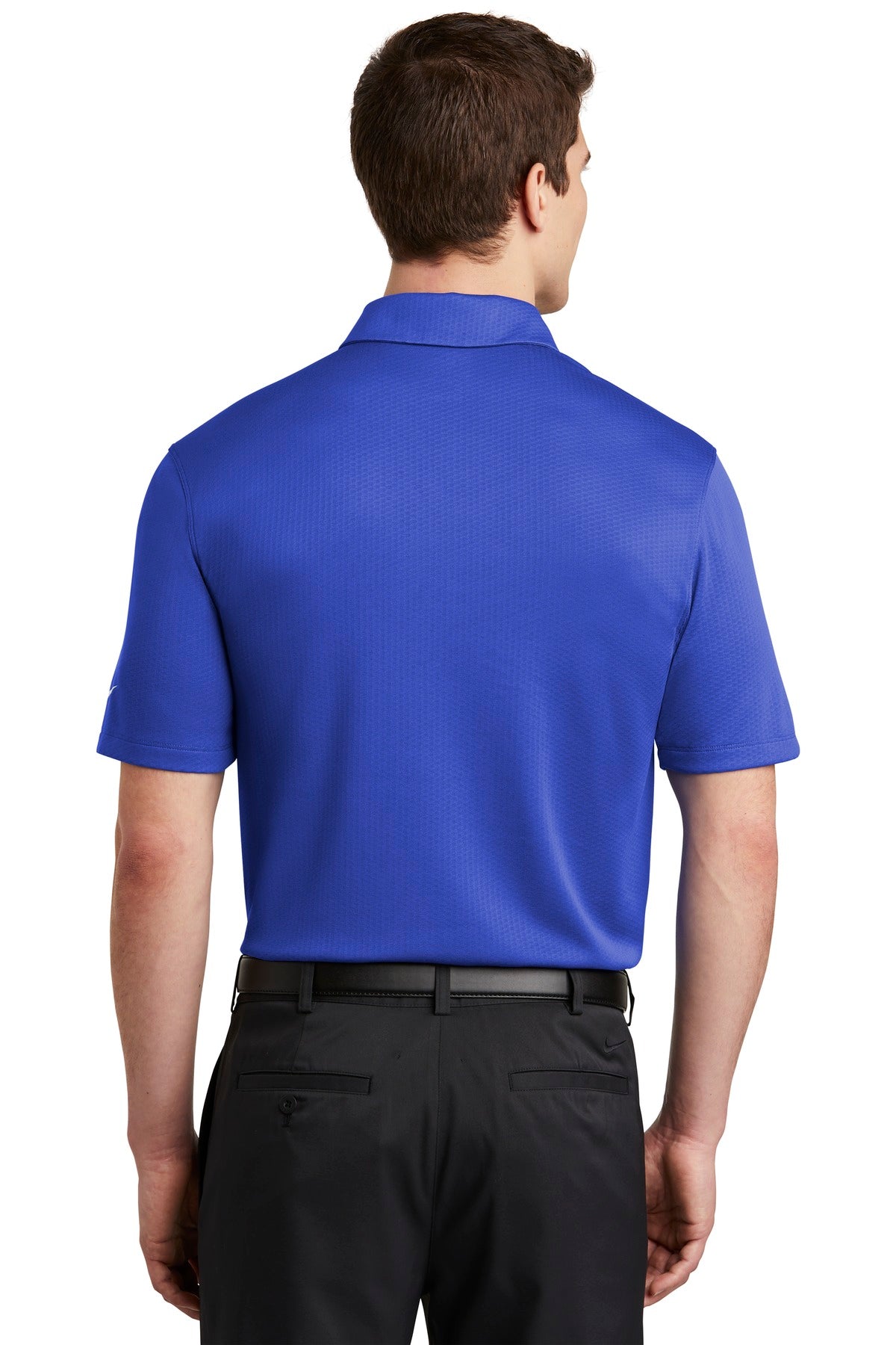 Nike Dri-FIT Hex Textured Polo. NKAH6266 Game Royal