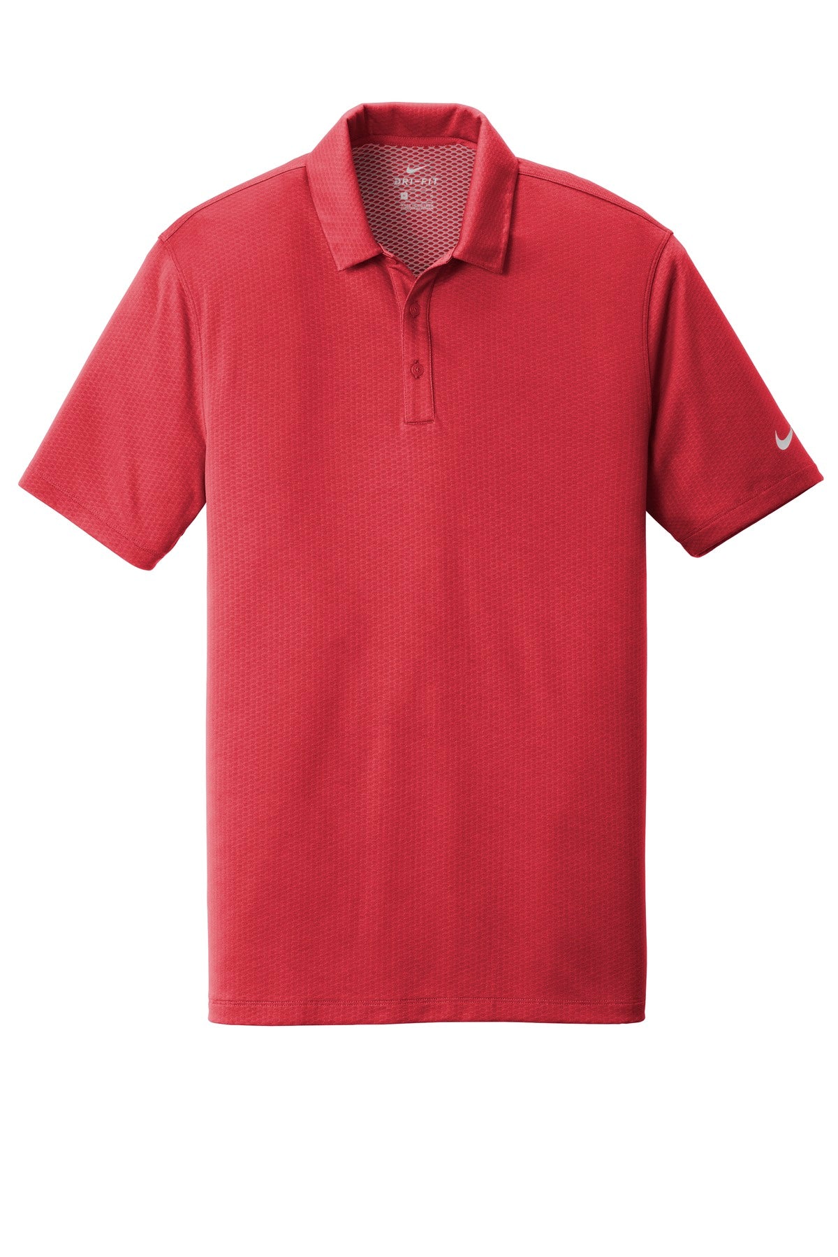 Nike Dri-FIT Hex Textured Polo. NKAH6266 Gym Red