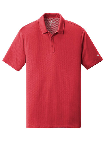 Nike Dri-FIT Hex Textured Polo. NKAH6266 Gym Red