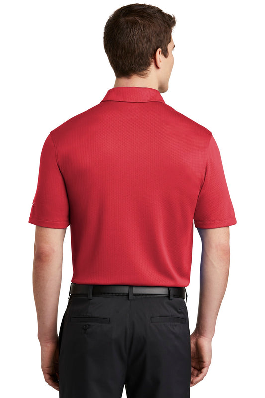 Nike Dri-FIT Hex Textured Polo. NKAH6266 Gym Red