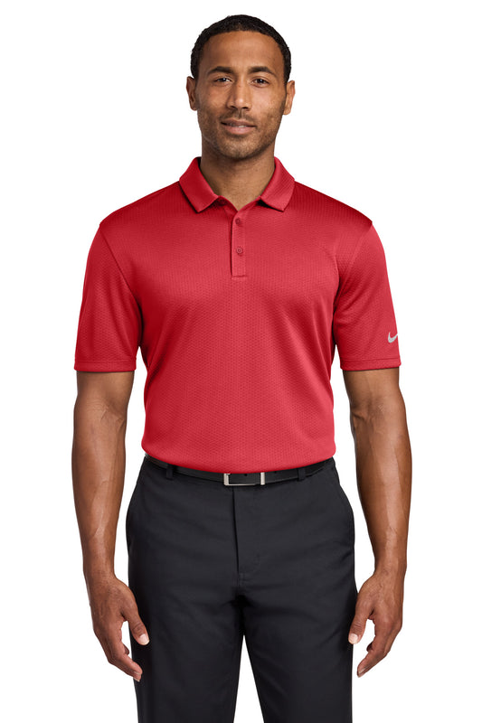 Nike Dri-FIT Hex Textured Polo NKAH6266 Gym Red