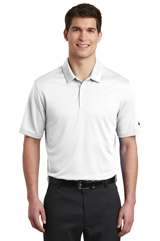 Nike Dri-FIT Hex Textured Polo. NKAH6266 White