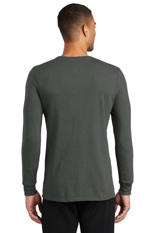 Nike Dri-FIT Cotton/Poly Long Sleeve Tee. NKBQ5230 Anthracite