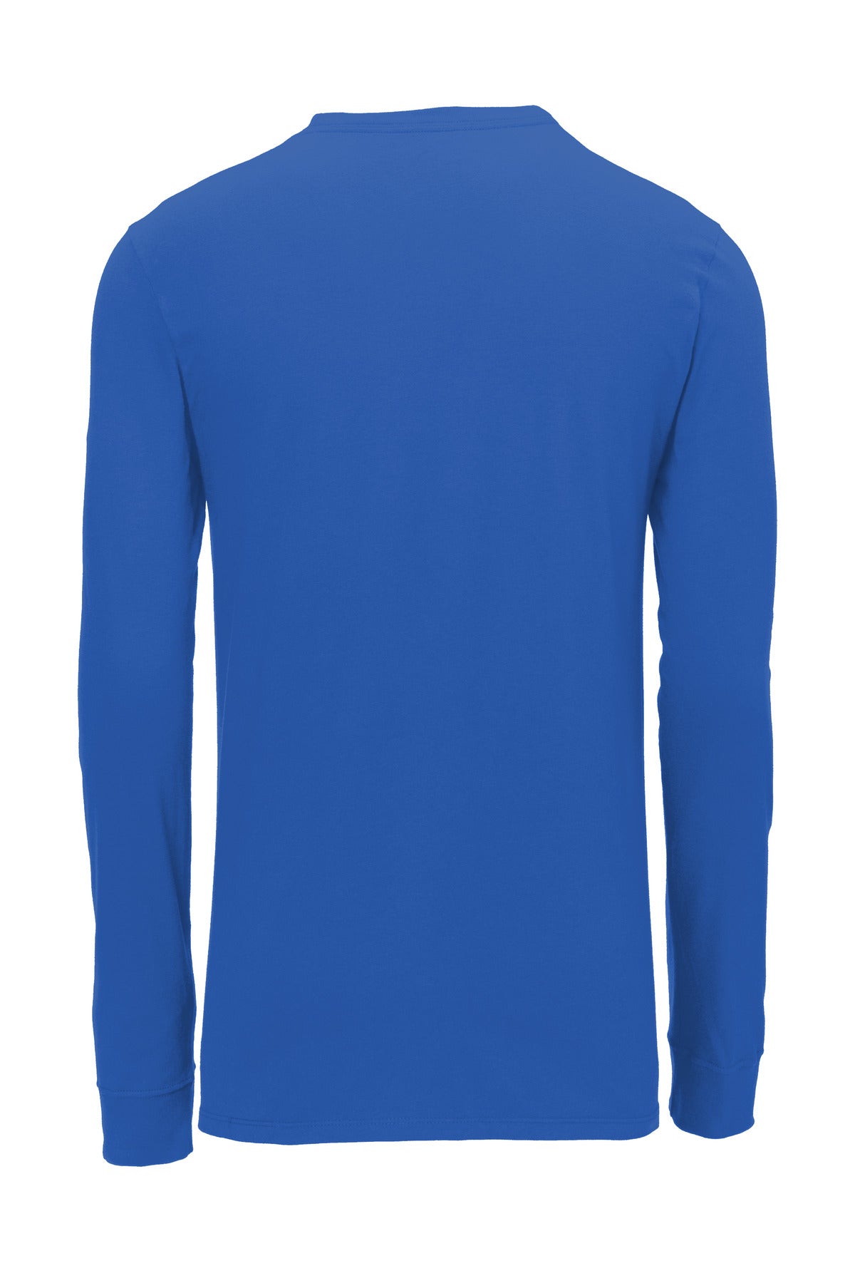 Nike Dri-FIT Cotton/Poly Long Sleeve Tee. NKBQ5230 Rush Blue