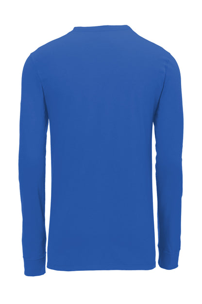Nike Dri-FIT Cotton/Poly Long Sleeve Tee. NKBQ5230 Rush Blue