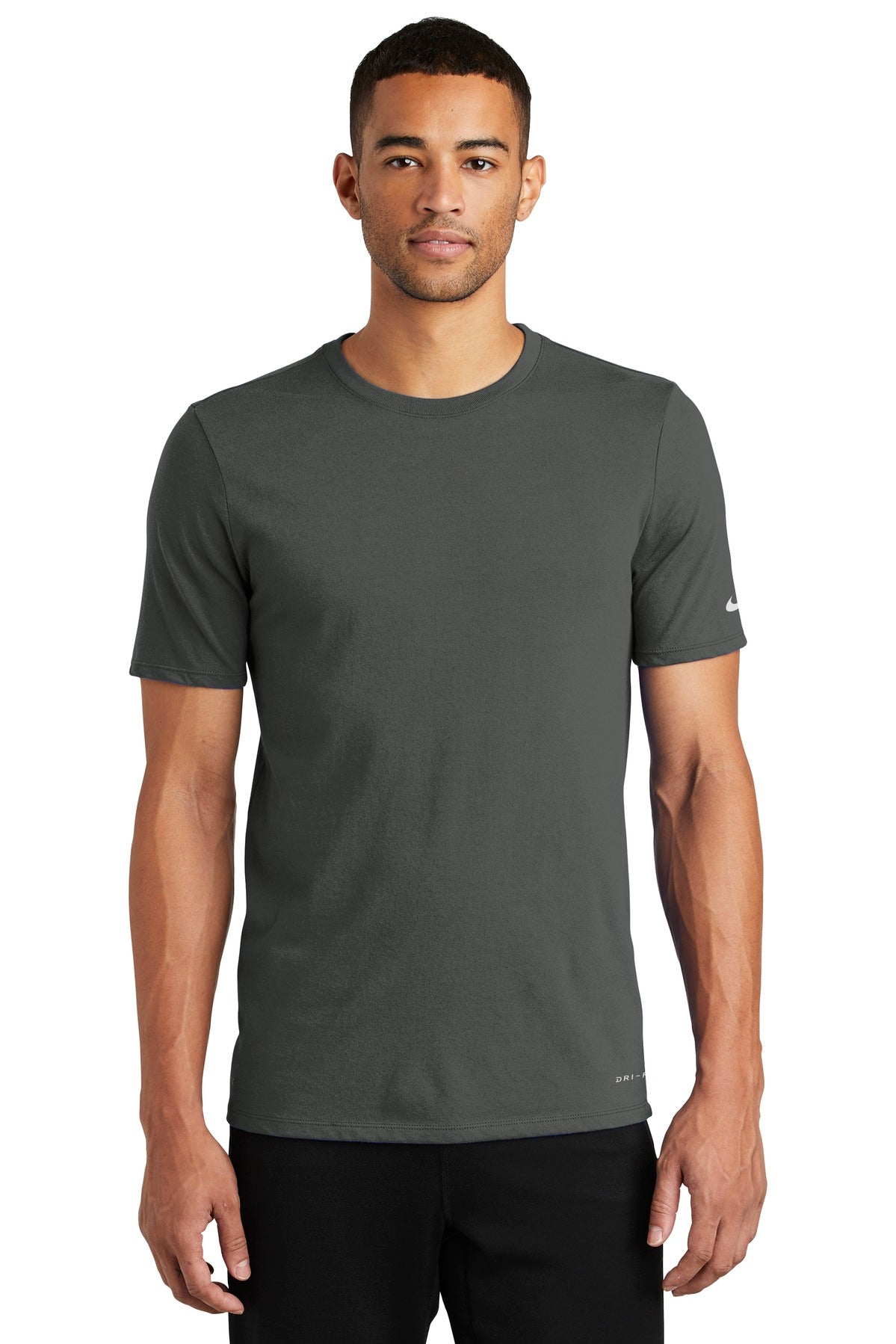 Nike Dri-FIT Cotton/Poly Tee. NKBQ5231 Anthracite