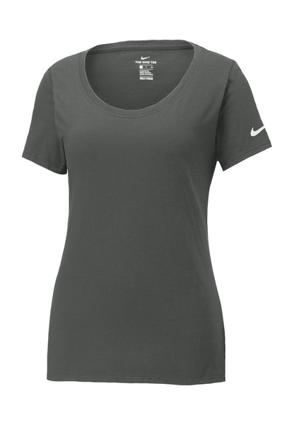 Nike Women's Dri-FIT Cotton/Poly Scoop Neck Tee NKBQ5234 Anthracite