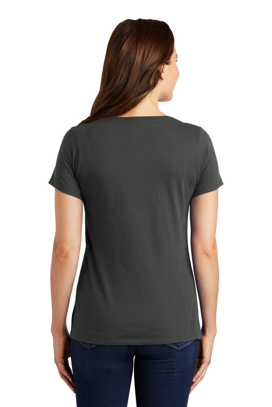 Nike Women's Dri-FIT Cotton/Poly Scoop Neck Tee. NKBQ5234 Anthracite