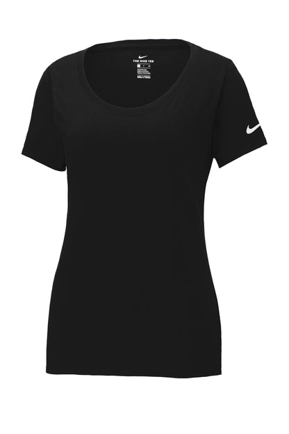Nike Women's Dri-FIT Cotton/Poly Scoop Neck Tee. NKBQ5234 Black