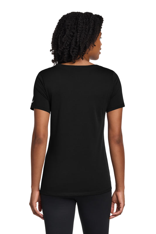 Nike Women's Dri-FIT Cotton/Poly Scoop Neck Tee NKBQ5234 Black