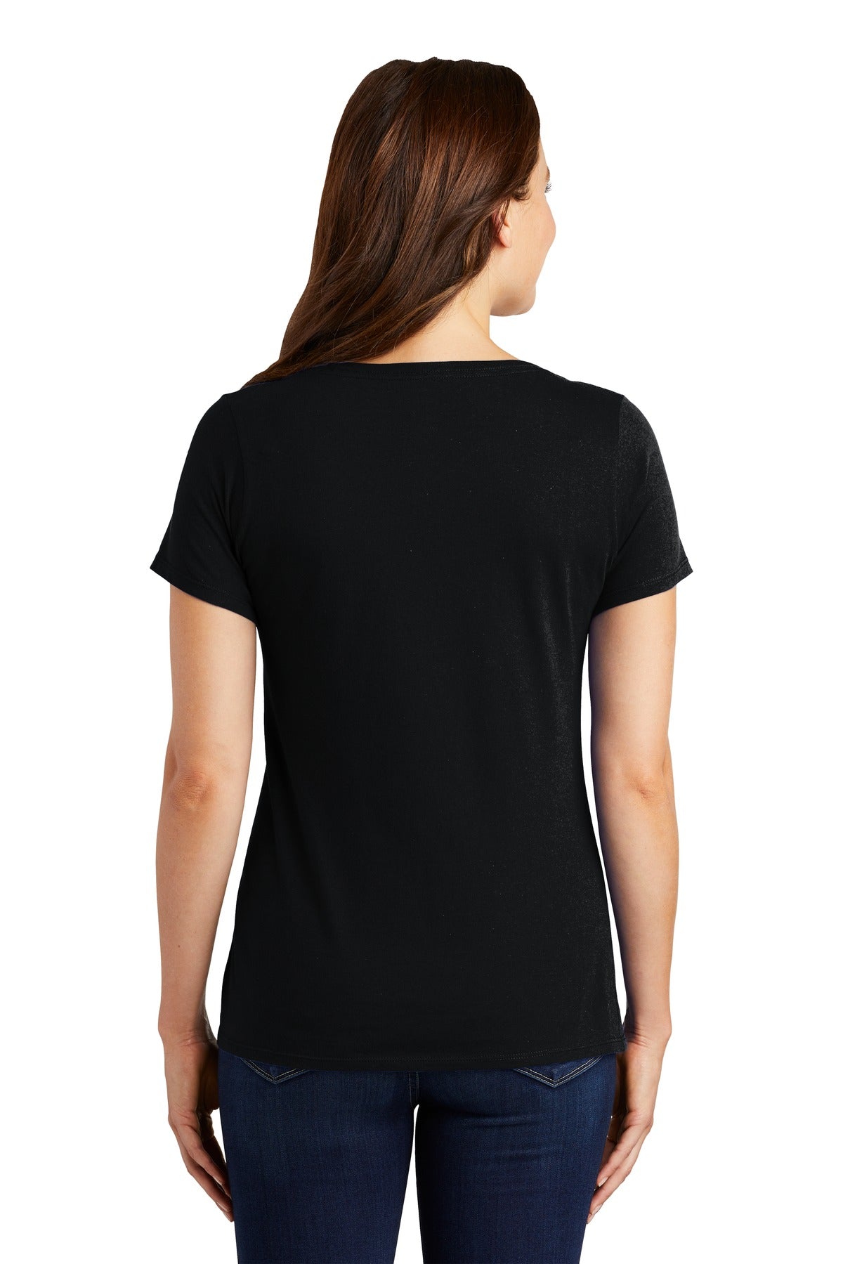 Nike Women's Dri-FIT Cotton/Poly Scoop Neck Tee. NKBQ5234 Black