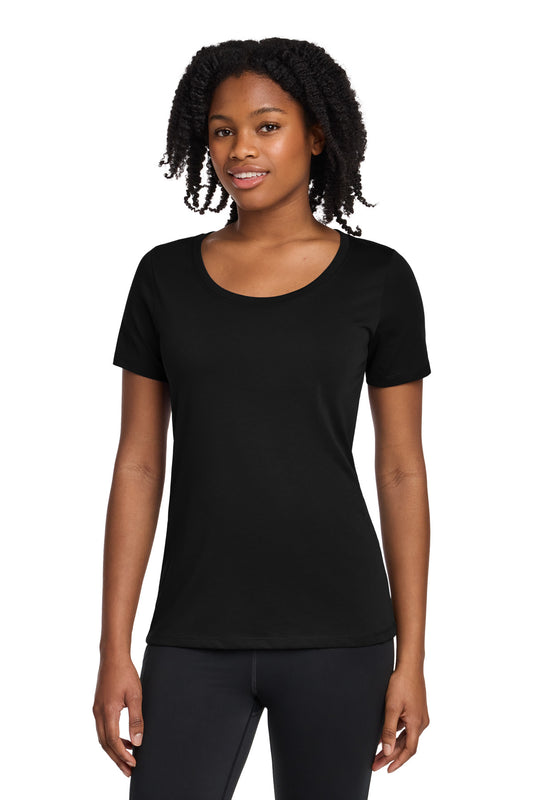 Nike Women's Dri-FIT Cotton/Poly Scoop Neck Tee NKBQ5234 Black