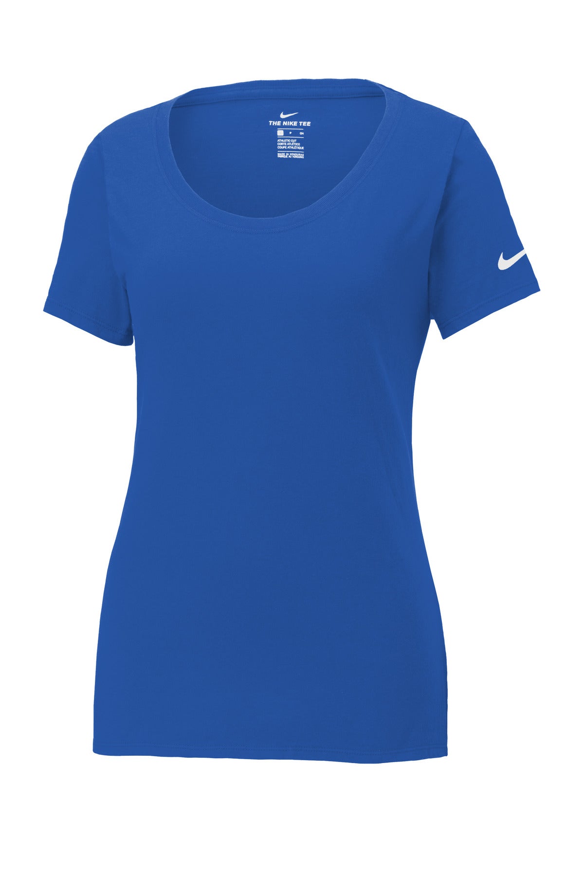 Nike Women's Dri-FIT Cotton/Poly Scoop Neck Tee. NKBQ5234 Rush Blue