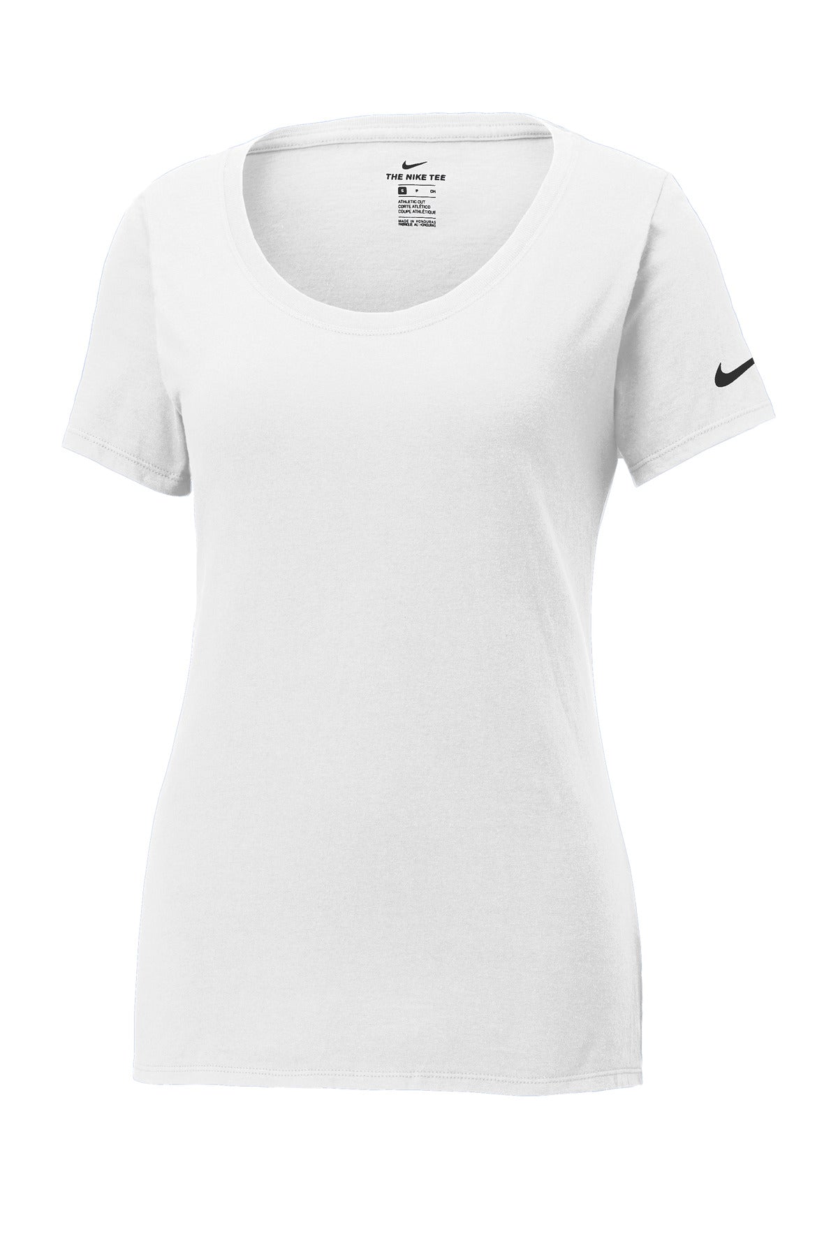 Nike Women's Dri-FIT Cotton/Poly Scoop Neck Tee. NKBQ5234 White