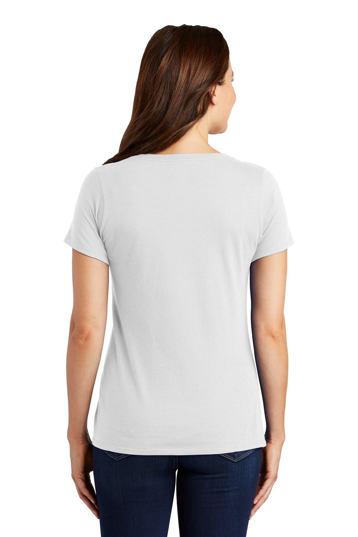 Nike Women's Dri-FIT Cotton/Poly Scoop Neck Tee. NKBQ5234 White
