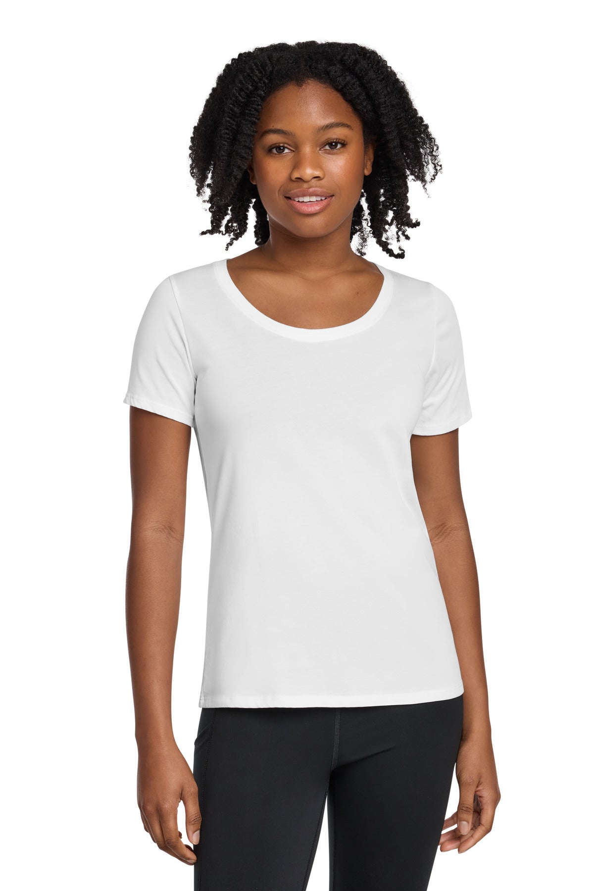 Nike Women's Dri-FIT Cotton/Poly Scoop Neck Tee image 1
