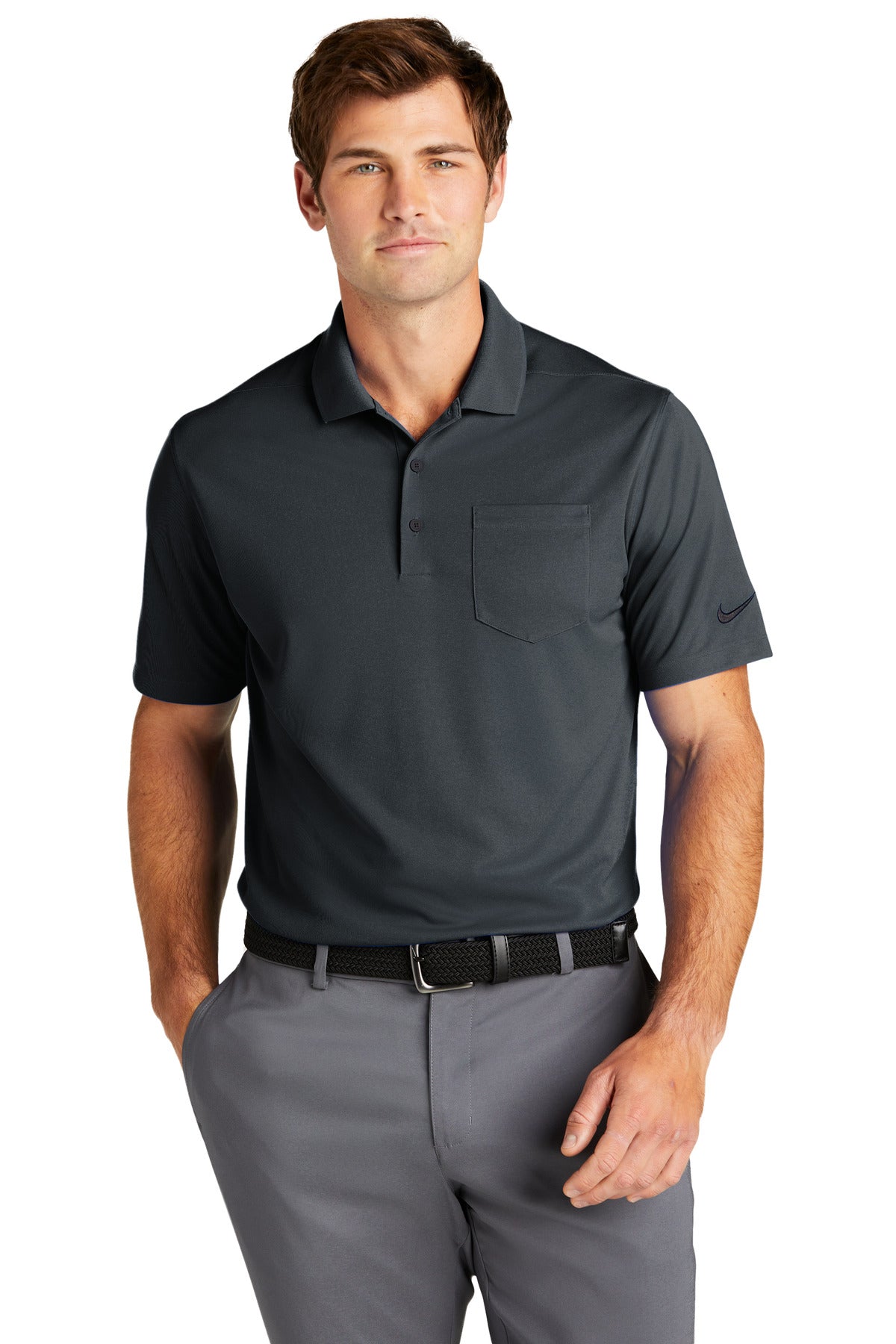 Nike Dri-FIT Micro Pique 2.0 Pocket Polo NKDC2103 Anthracite