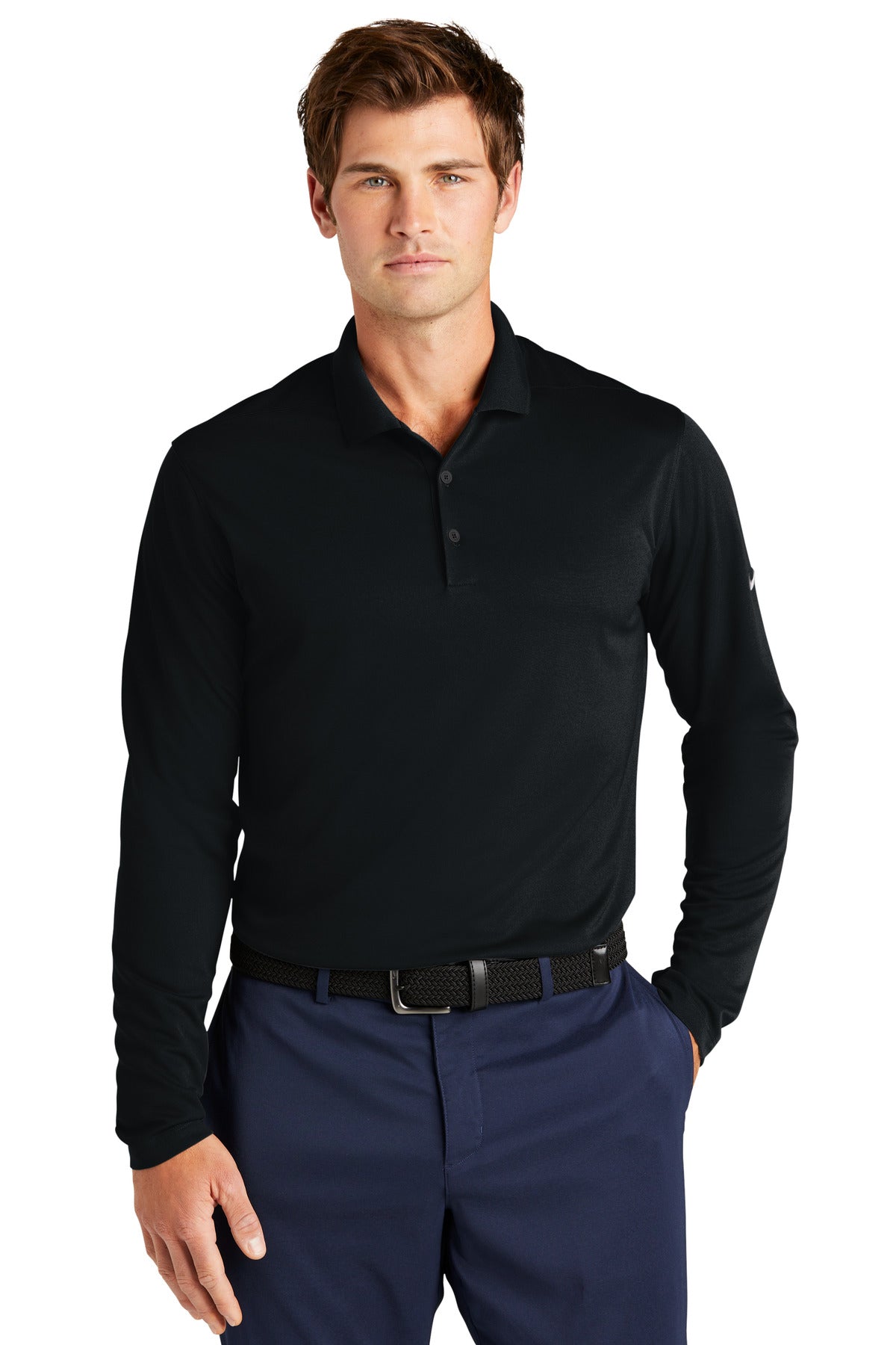 Nike Dri-FIT Micro Pique 2.0 Long Sleeve Polo NKDC2104 Black