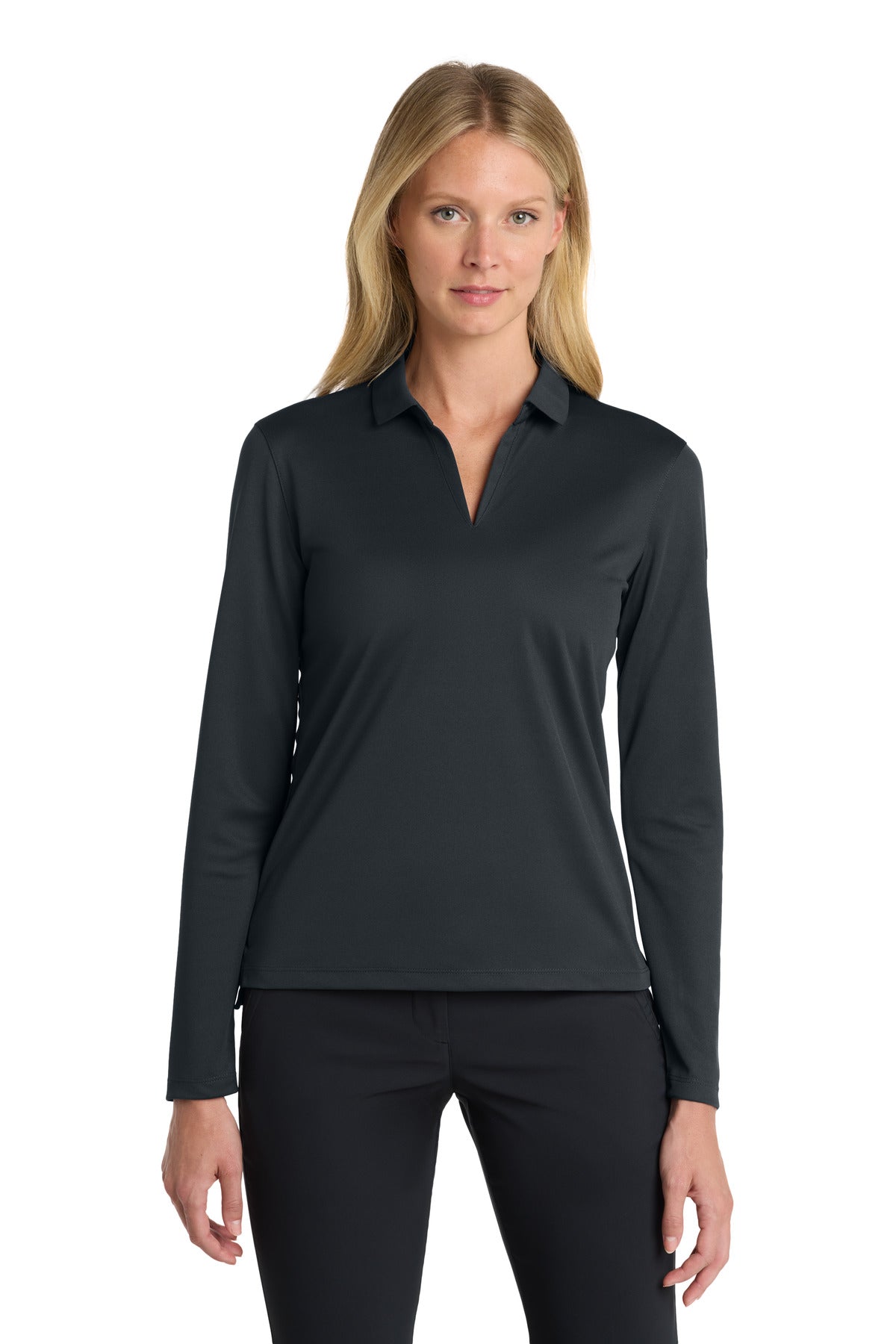 Nike Women's Dri-FIT Micro Pique 20 Long Sleeve Polo NKDC2105 Anthracite