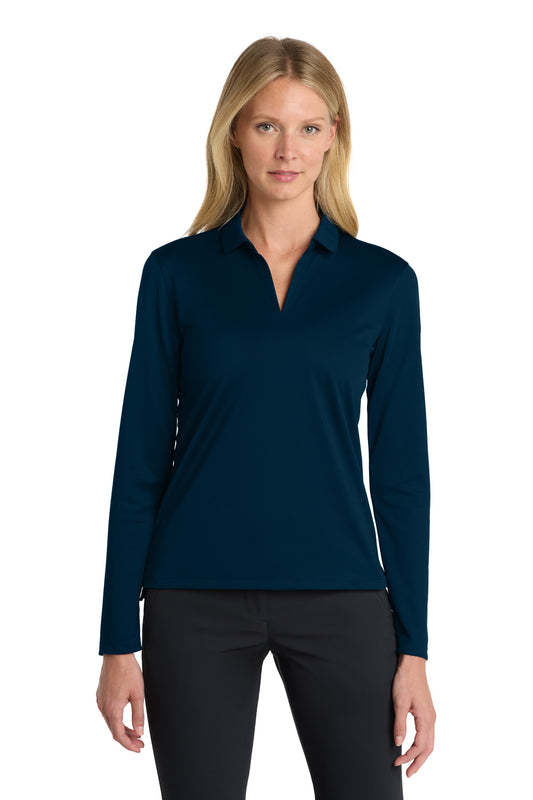 Nike Women's Dri-FIT Micro Pique 2.0 Long Sleeve Polo NKDC2105 Navy