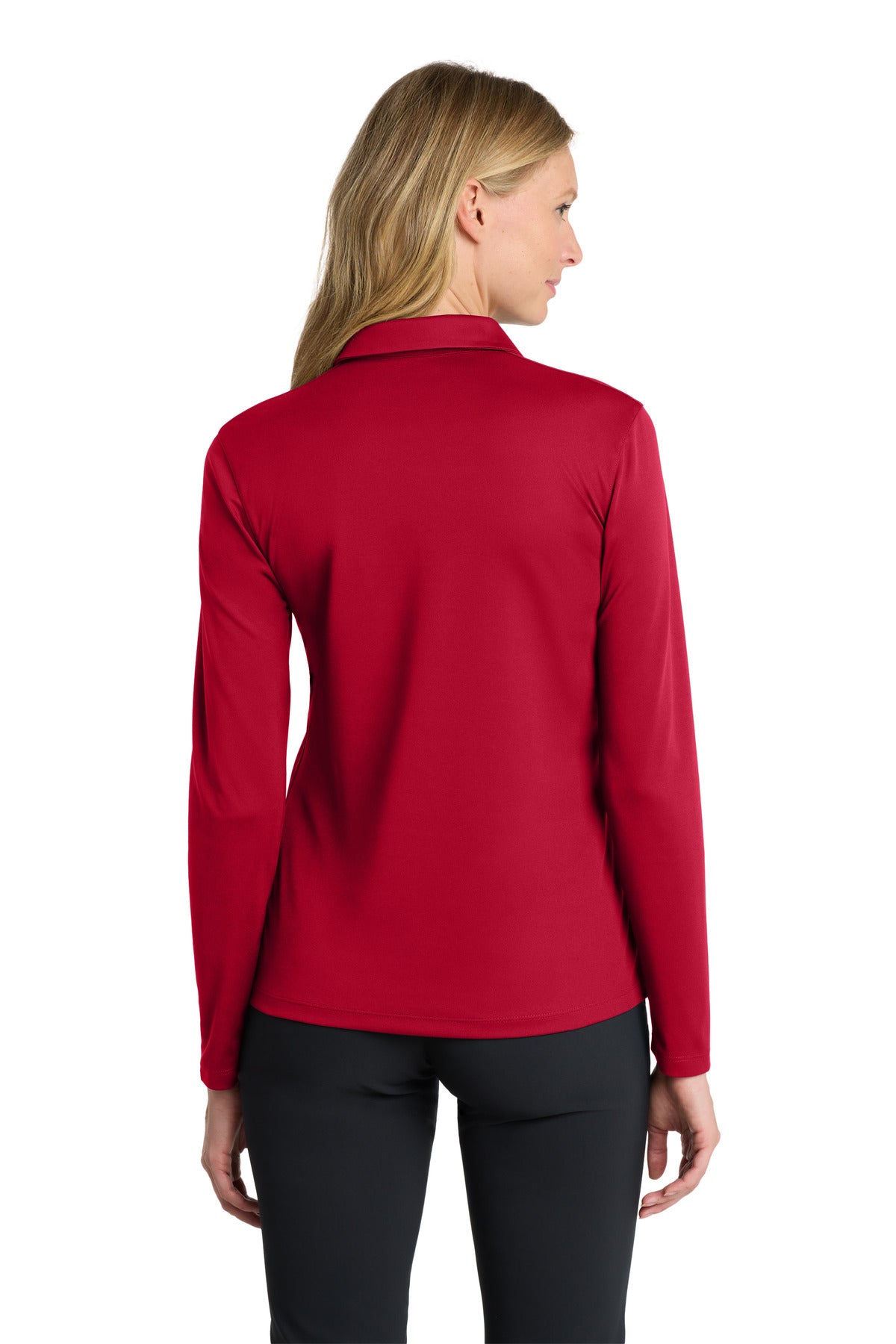 Nike Women's Dri-FIT Micro Pique 2.0 Long Sleeve Polo NKDC2105 University Red