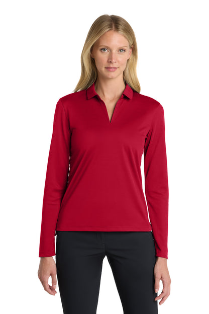 Nike Women's Dri-FIT Micro Pique 2.0 Long Sleeve Polo NKDC2105 University Red