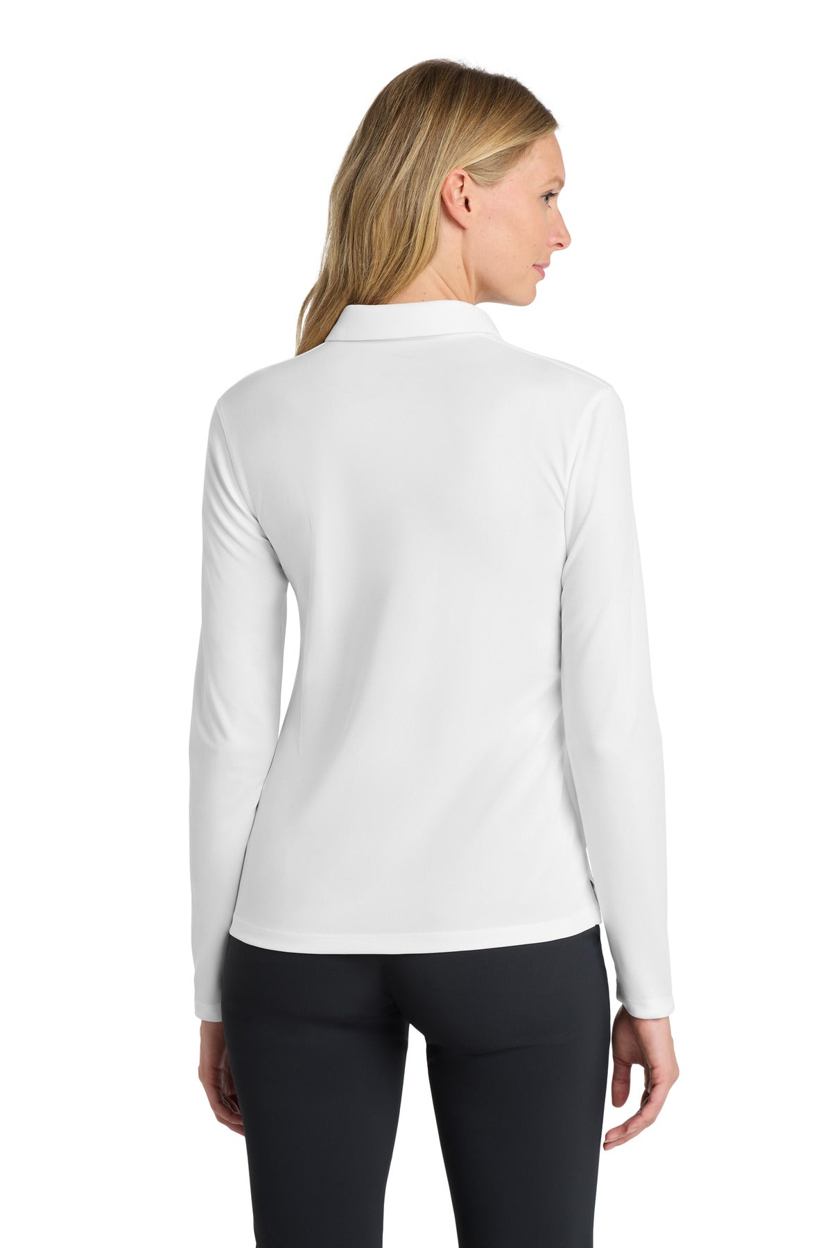 Nike Women's Dri-FIT Micro Pique 2.0 Long Sleeve Polo NKDC2105 White