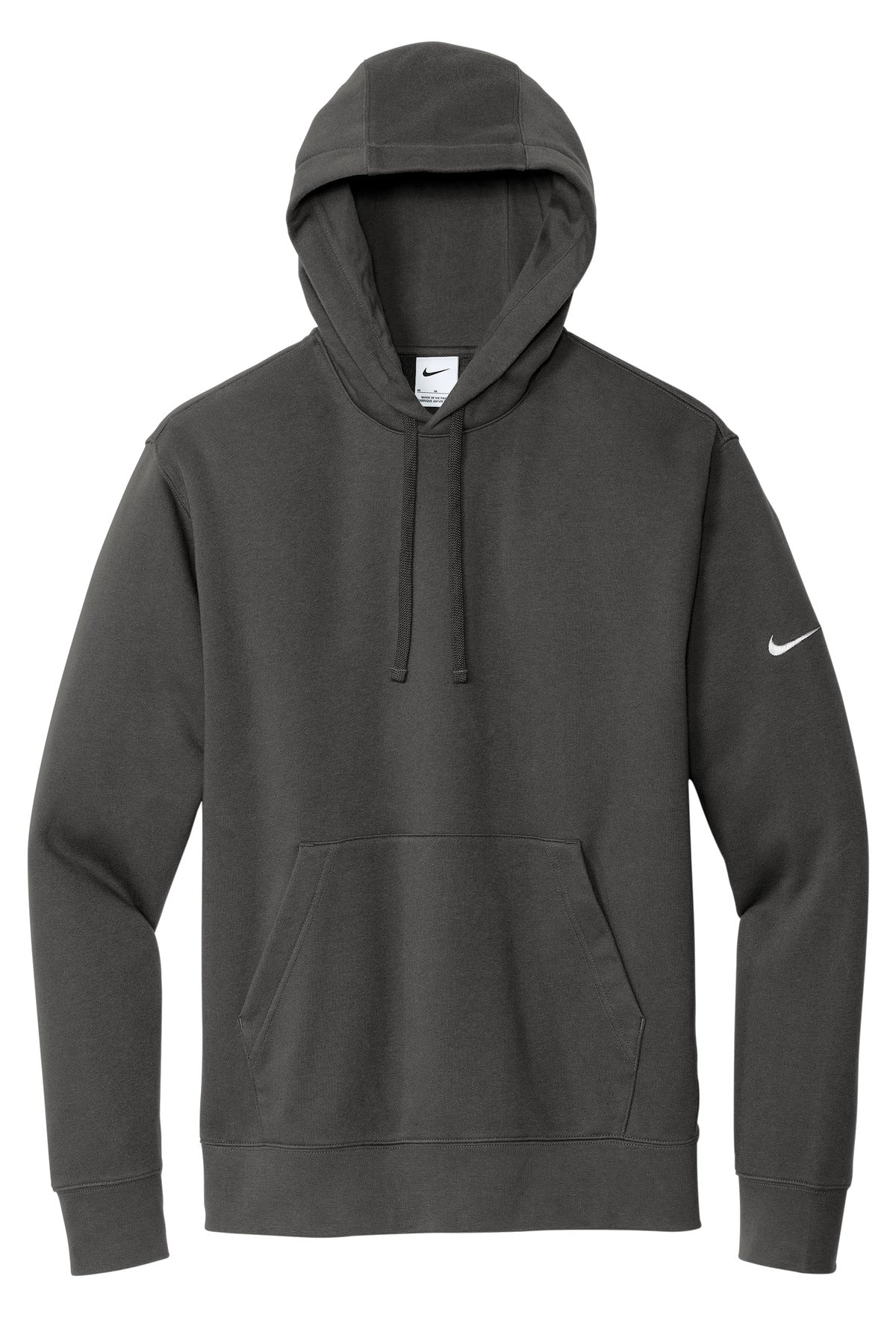 Nike Club Fleece Sleeve Swoosh Pullover Hoodie NKDR1499 Anthracite