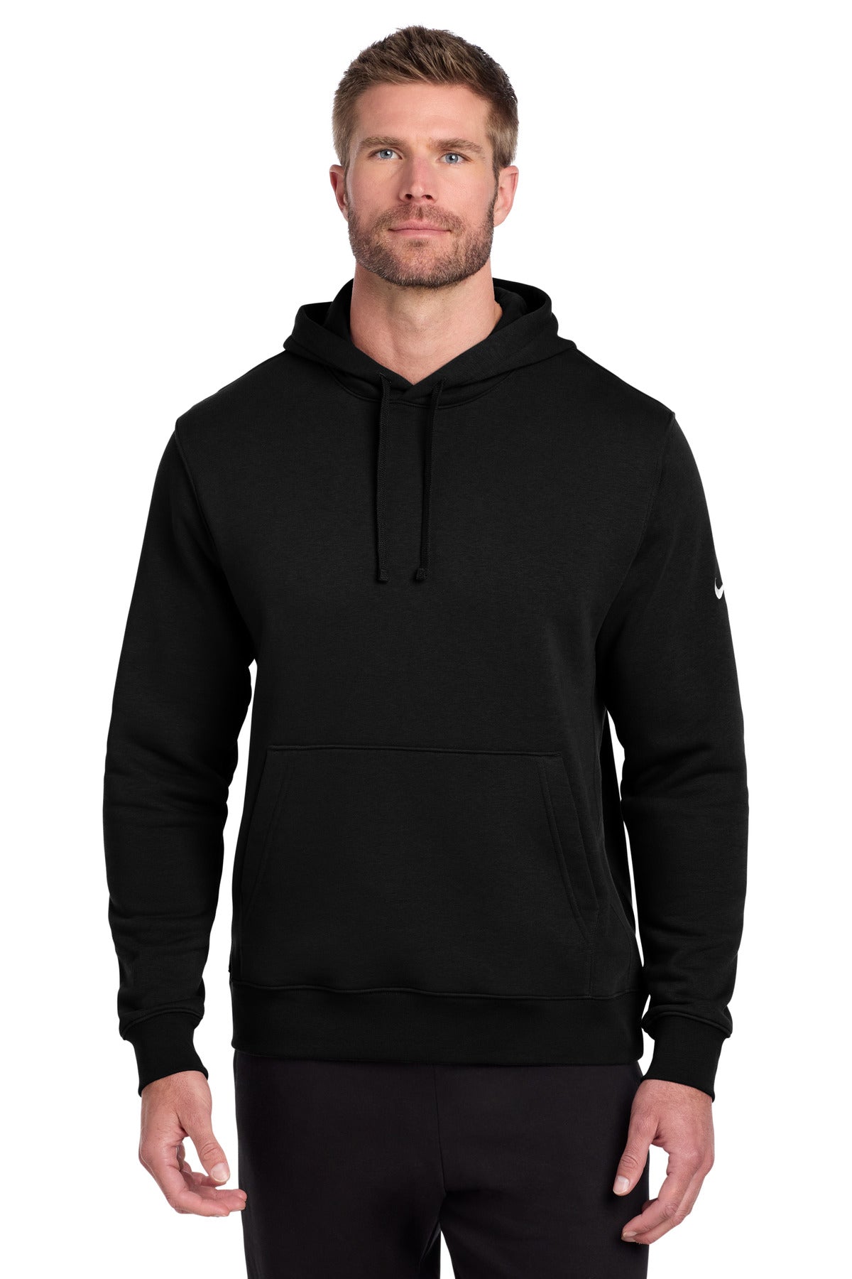 Nike Club Fleece Sleeve Swoosh Pullover Hoodie NKDR1499 Black