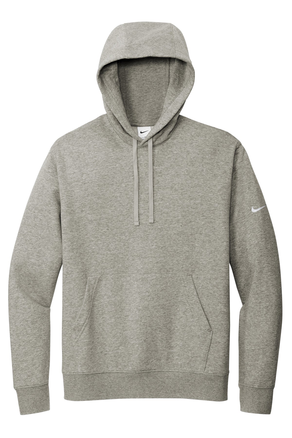 Nike Club Fleece Sleeve Swoosh Pullover Hoodie NKDR1499 Dark Grey Heather