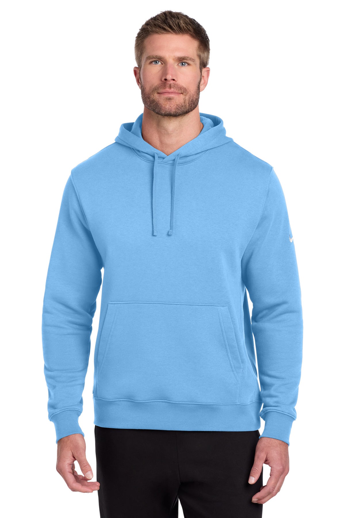 Nike Club Fleece Sleeve Swoosh Pullover Hoodie NKDR1499 Football Blue