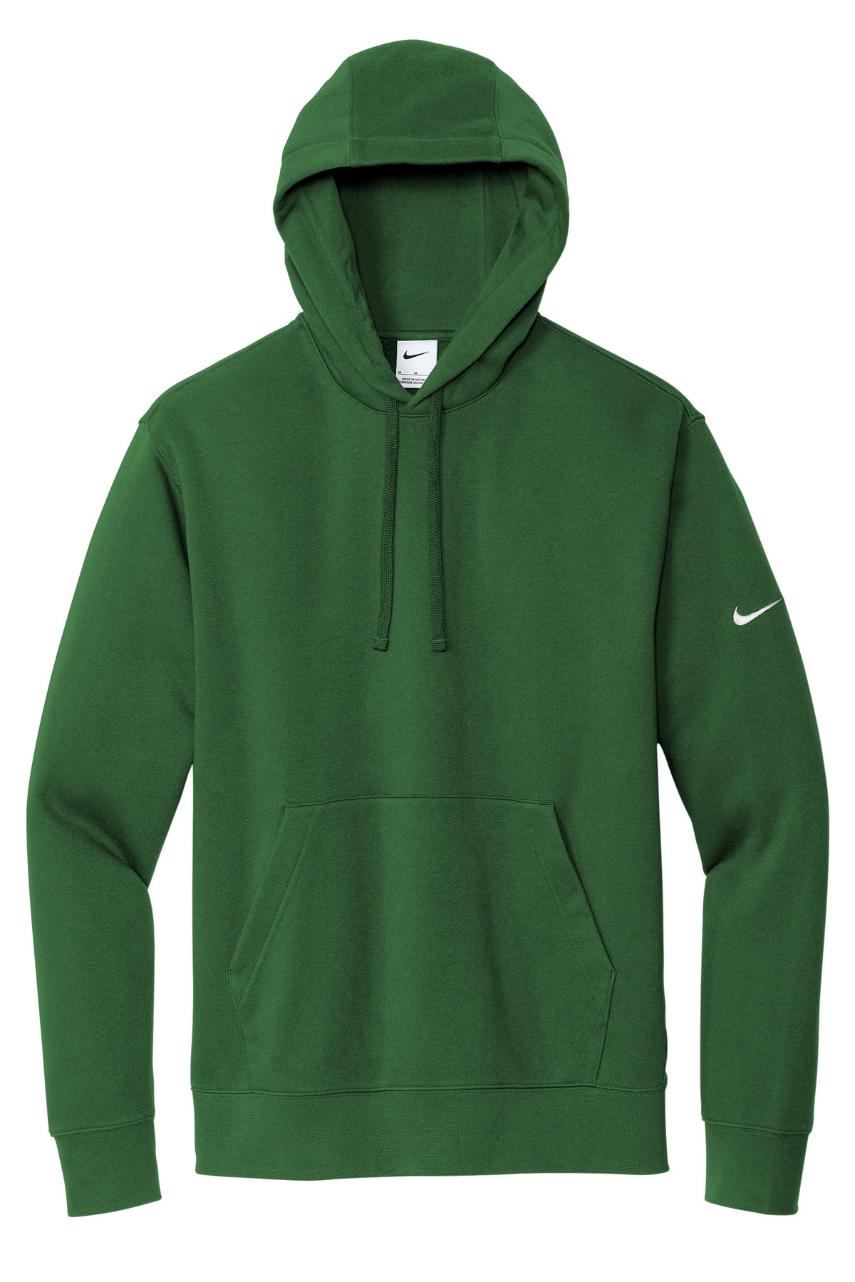 Nike Club Fleece Sleeve Swoosh Pullover Hoodie NKDR1499 Gorge Green